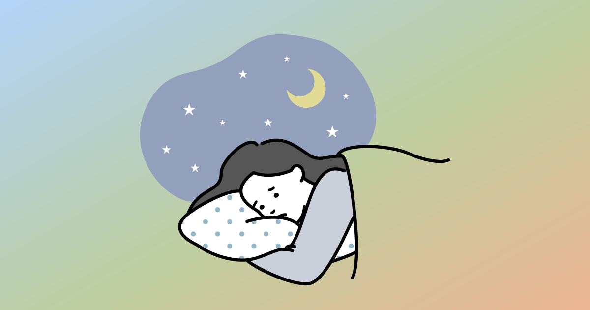 なかなか眠れない女性